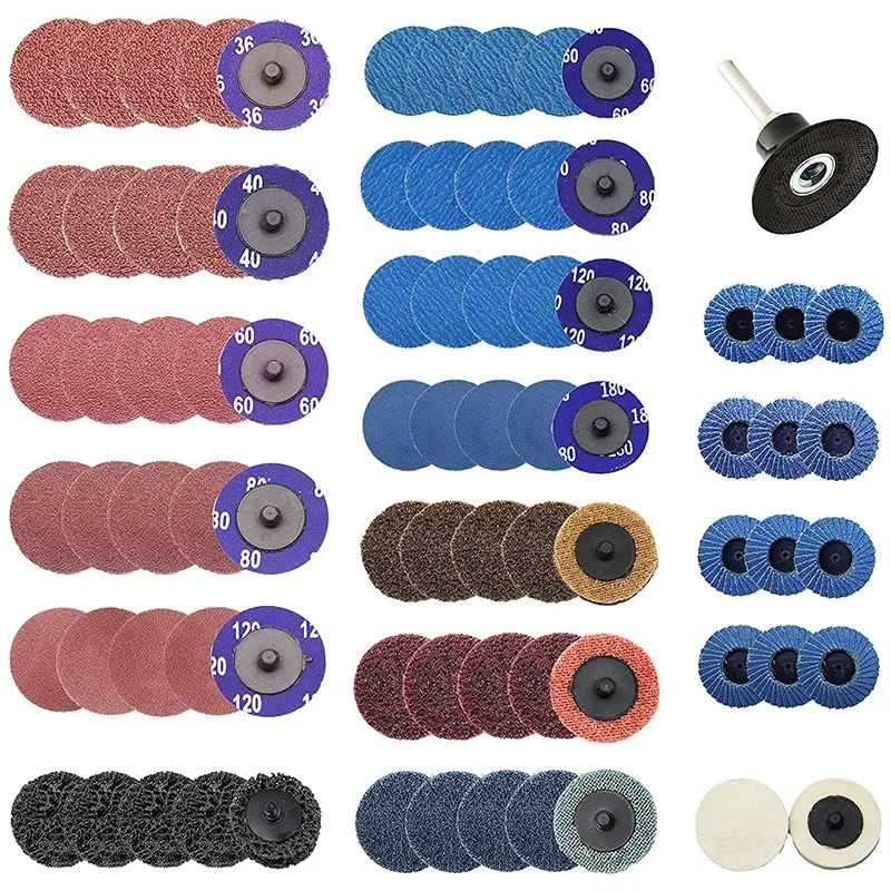 

80Pcs 2 Inch Roloc Sanding Disc Set Quick Change Disc for Surface Conditioning Striping Polishing Finishing