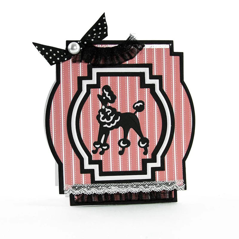 ПЭТ Пудель высечки для изготовления карт металлические трафареты украшения