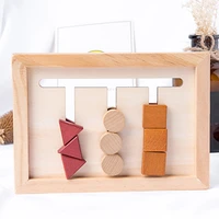 wooden montessori baby cognitive toys three colors sorting array game for early childhood education preschool training learning