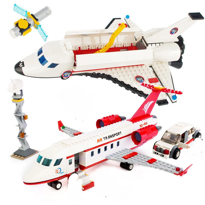 

GUDI Spaceport Spaceship Shuttle Building Blocks Airport Airplane Station Set Model Bricks Education Kids Toys For Children Gift