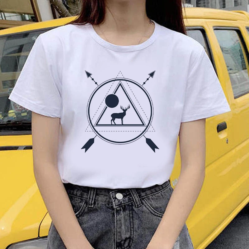 

Special Black and white Print t-Shirt Women Fashion Short Sleeved Casual Harajuku 90s Tshirt Female Streetwear Tops T-Shirt