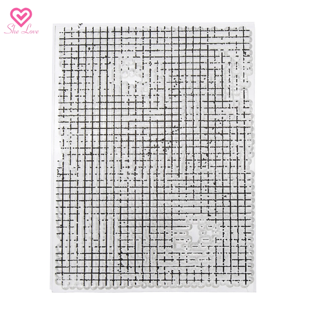 

DIY Vintage Plaid Clear Stamp Transparent Clear Rubber Stamp for DIY Scrapbooking Photo Album Paper Card Making