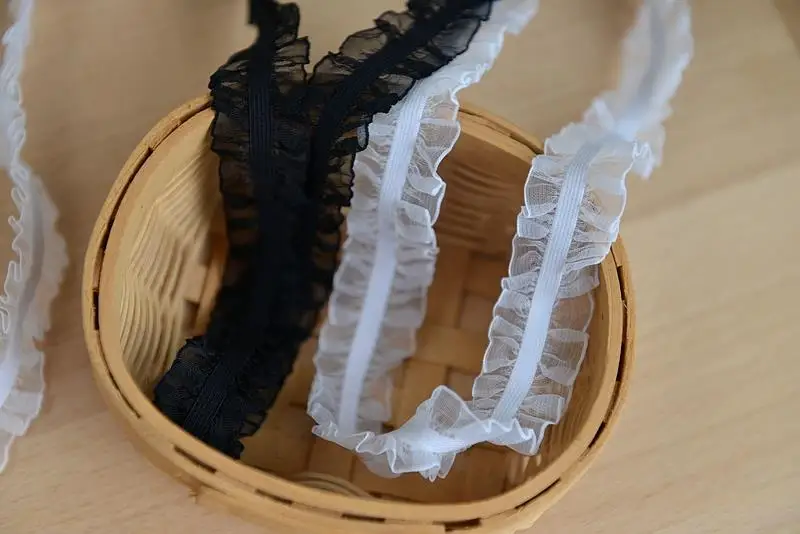 M801 кружевные аксессуары сделай сам эластичное Марлевое кружево с рюшами одежда и