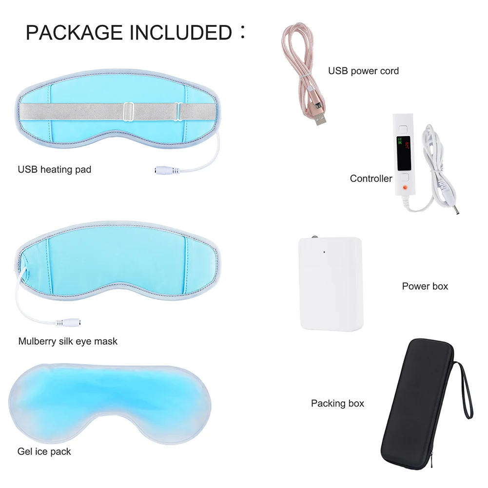 Термокомпрессионный массажер для глаз с USB умный цифровой дисплей контроль