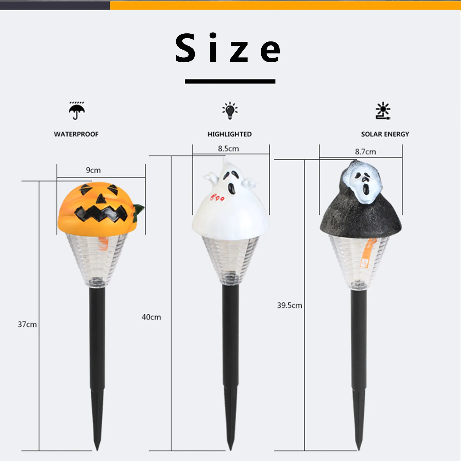 

Halloween Pumpkin Spider Bat Lights Lawn Ornament Waterproof Lamp Decoration Diy Garden Stake Lights Halloween Lighting C9