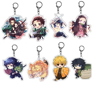 Экшн-фигурка из японского аниме рассекающий демонов Kimetsu no Yaiba, симпатичная акриловая подвеска, брелок, модель куклы, игрушки для детей, подарок