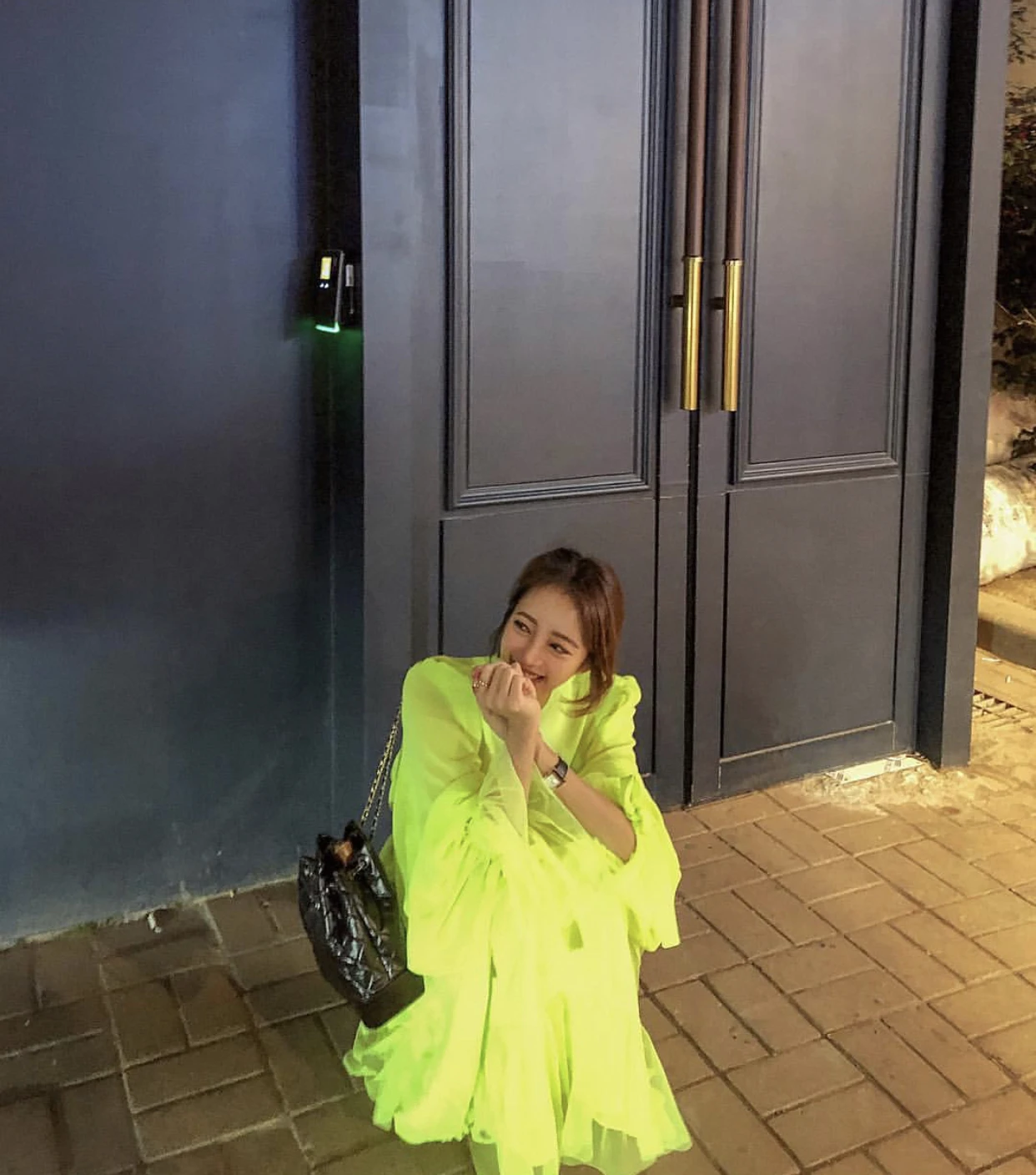 

Dresses for Women Summer Korea Ins Fluorescent Green Frenzy Coming ~ Boyfriend Dog One Bag Fairy Korean fashion