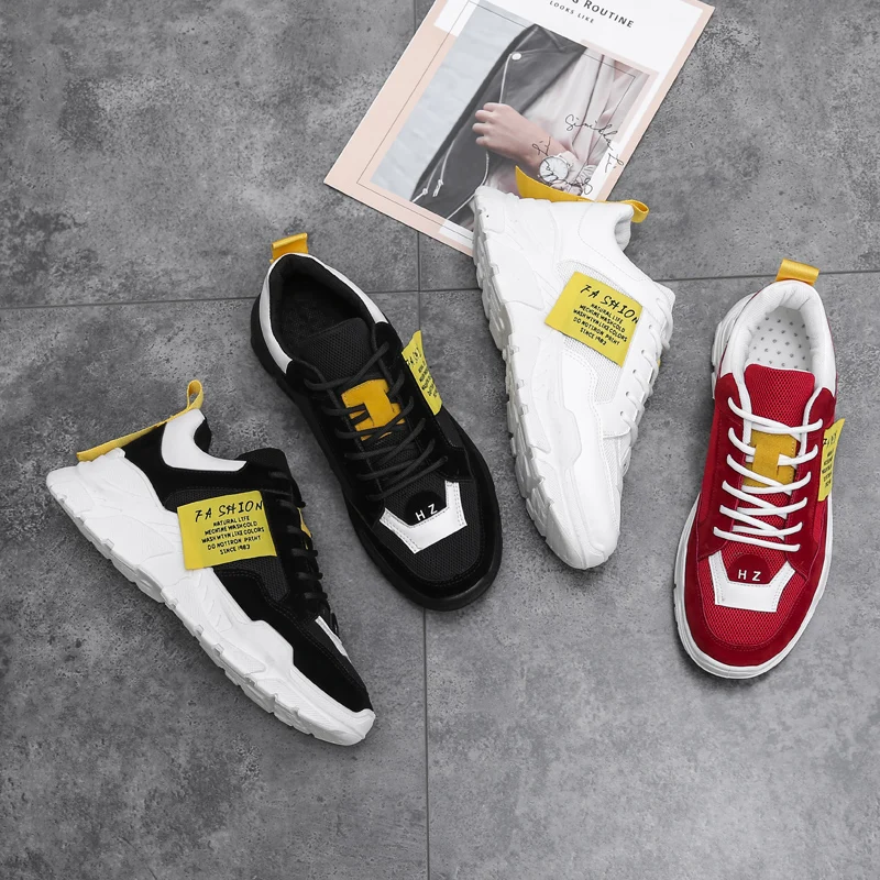 Мужская повседневная обувь для бега молодежная модная дышащая Уличная