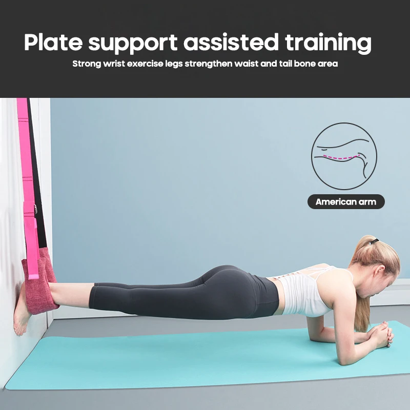 

Multi-Colors Women Yoga Stretch Strap Yoga Belt Fitness Exercise Gymnastics Flexibility Figure Waist Leg Resistance Fitness Band