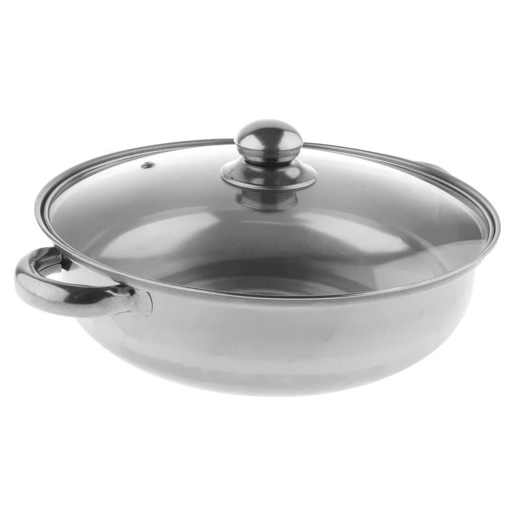 Паровая плита из нержавеющей стали сковорода пароварка со стеклянной