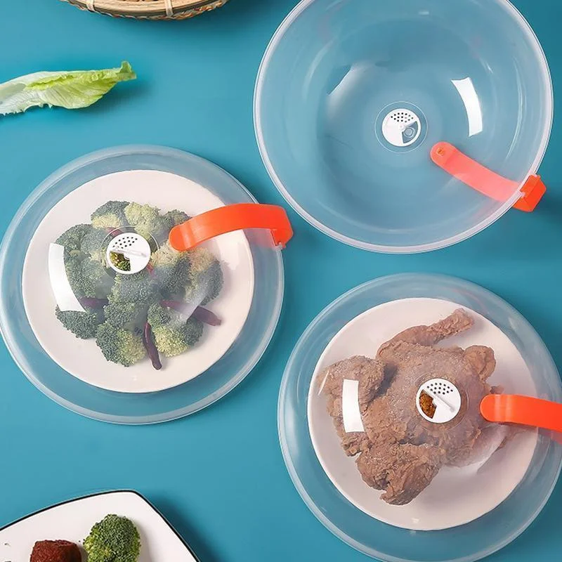 Пластик блюдо для микроволновой печи крышка из прозрачного отверстие отвода