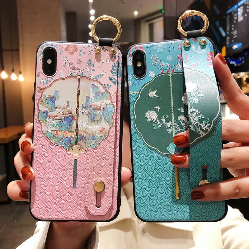 Wrist Strap Case for Samsung Galaxy S20 FE Plus S30 Ultra Stand Holder S10 Lite S10E S8 S9 Cover Fundas Coque | Мобильные телефоны