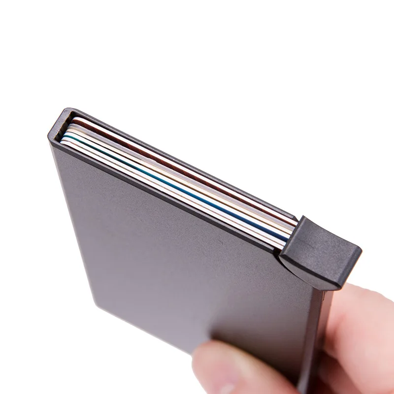 ZOVYVOL RFID Противоугонный смарт-кошелек Тонкий чехол для ID карты унисекс автоматически твердый металлический держатель для банковской кредитной карты бизнес мини