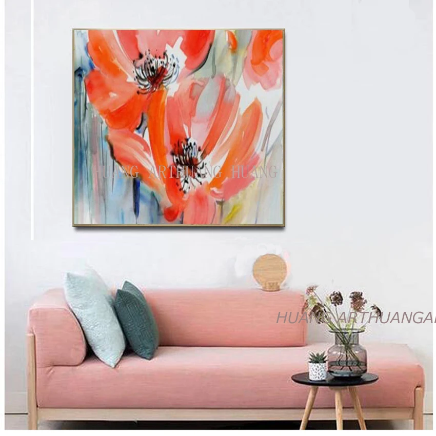 

Handmade Oil Painting Palette Knife Flower Oil Painting Art Canvas Wall Art Wall Flower Pictures Art Handpainted Oil Paintings