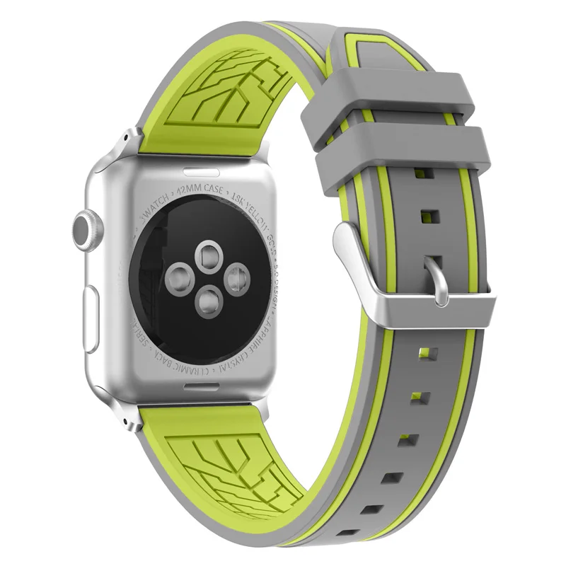 2 Спортивный ремешок JANSIN для apple watch series 5 4 3 2 браслет iWatch 5 ремешок 40 мм 44 мм мягкий силиконовый ремешок для apple watch 38 мм 42 мм - Цвет ремешка: 2
