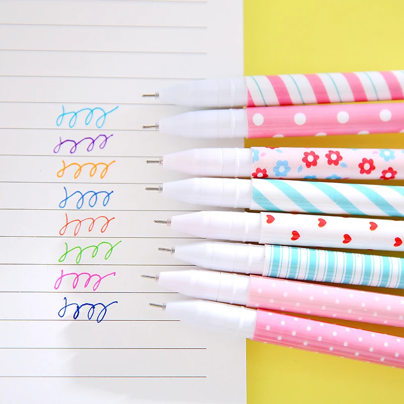 

6pcs/10pcs Kawaii animal Starry star Sweet floral gel pen Cartoon color pens 0.38mm Stationery Office school supplies pens 0002