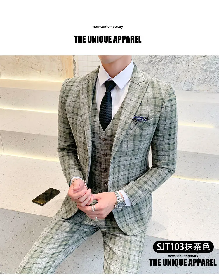 Костюм Homme Vestito Uomo Elegante костюм Homme Mariage клетчатые итальянские костюмы мужские курчавые куртки мужские свадебные костюмы Ternos