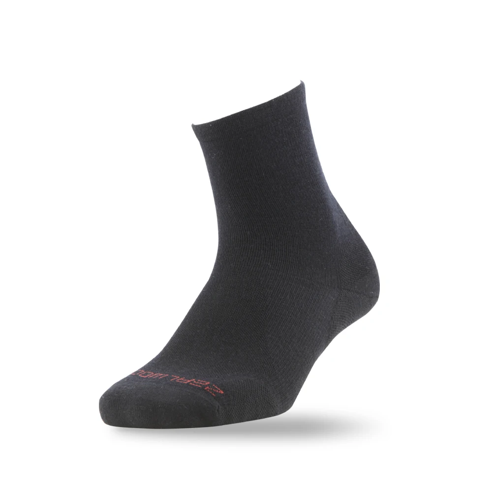 1 pair black Носки для пеших прогулок, ZEALWOOD унисекс, мериносовая шерсть, спортивные носки на открытом воздухе, подушки, футбольные носки - Цвет: 1 pair black