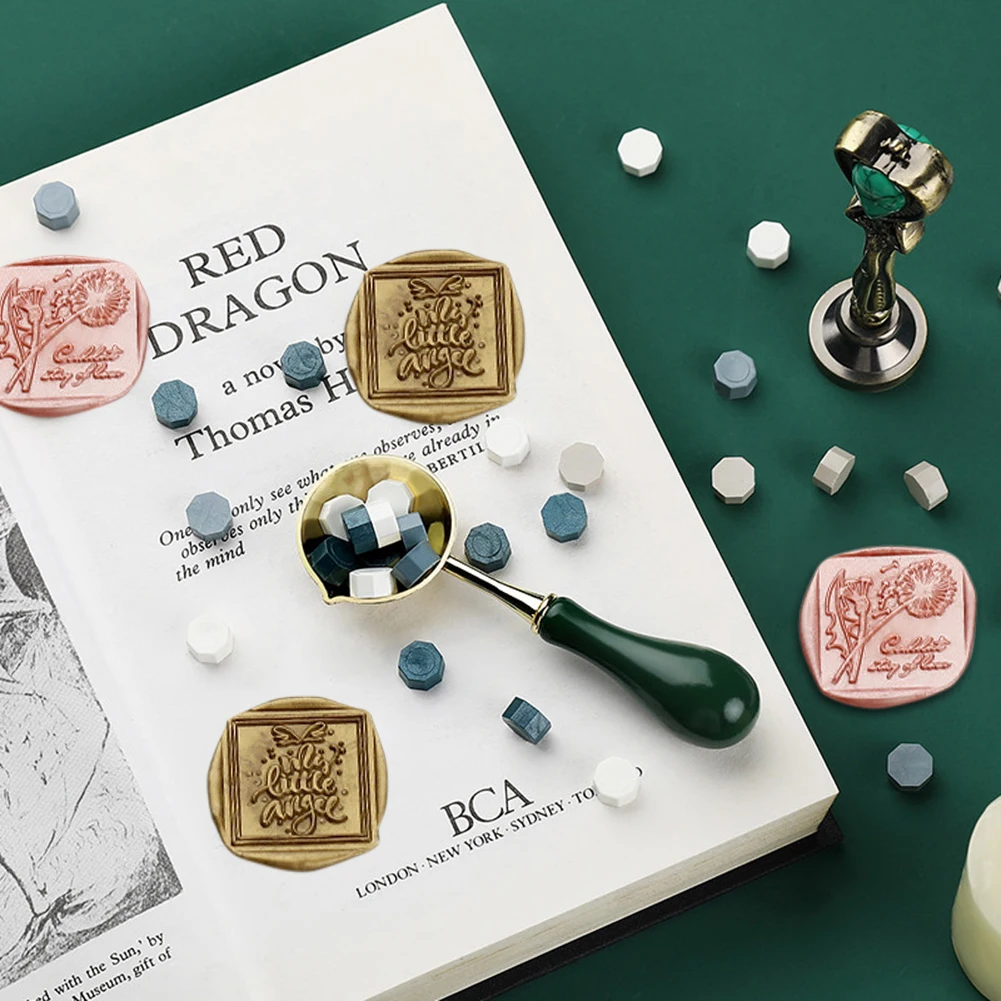 Ретро бумажная коробка комплект с герметизирующий материал бусины ложка штампа