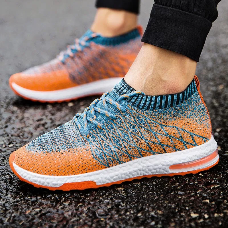 2019 Летняя обувь мужская повседневная из сетчатого материала красивые кроссовки