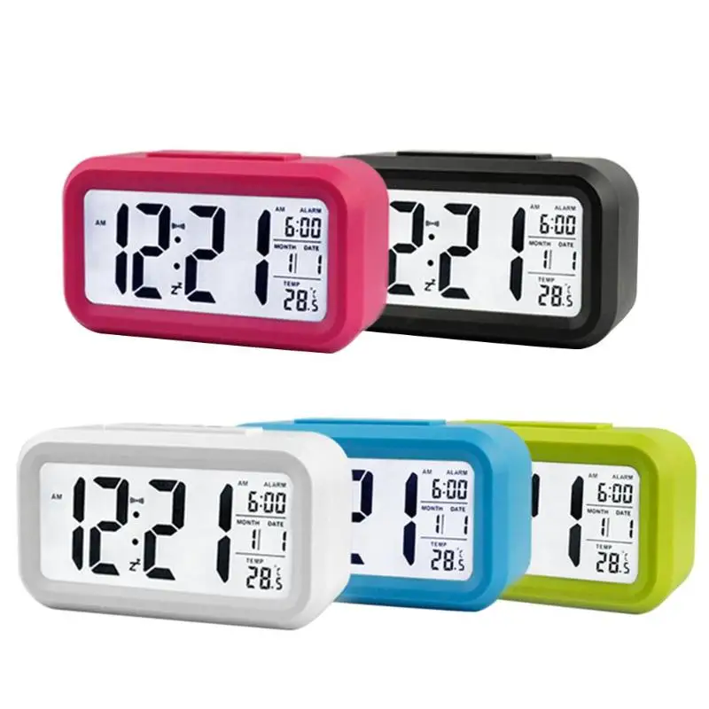 

Умный домашний электронный цифровой будильник с отключением температуры и подсветкой, подарок, календарь, функция повтора