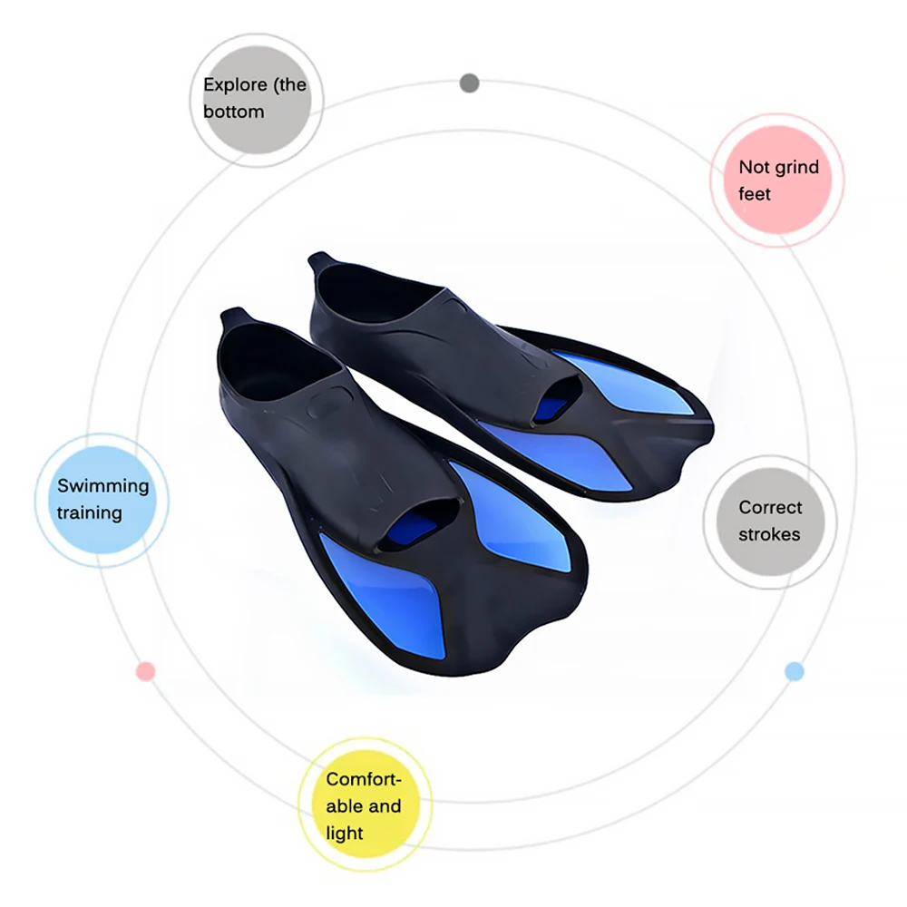 

Swimming Neoprene Snorkeling Fins Sports Swimming Fins Rubber Fins Non-Slip Swimming Shoes Adult Flexible Diving Water Sports