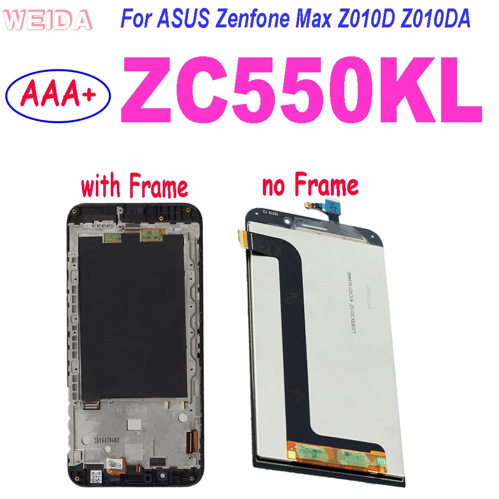 

AAA+ For ASUS Zenfone Max ZC550KL Z010D Z010DA LCD Display Touch Screen Digitizer Assembly with Frame for Asus ZC550KL LCD Tools
