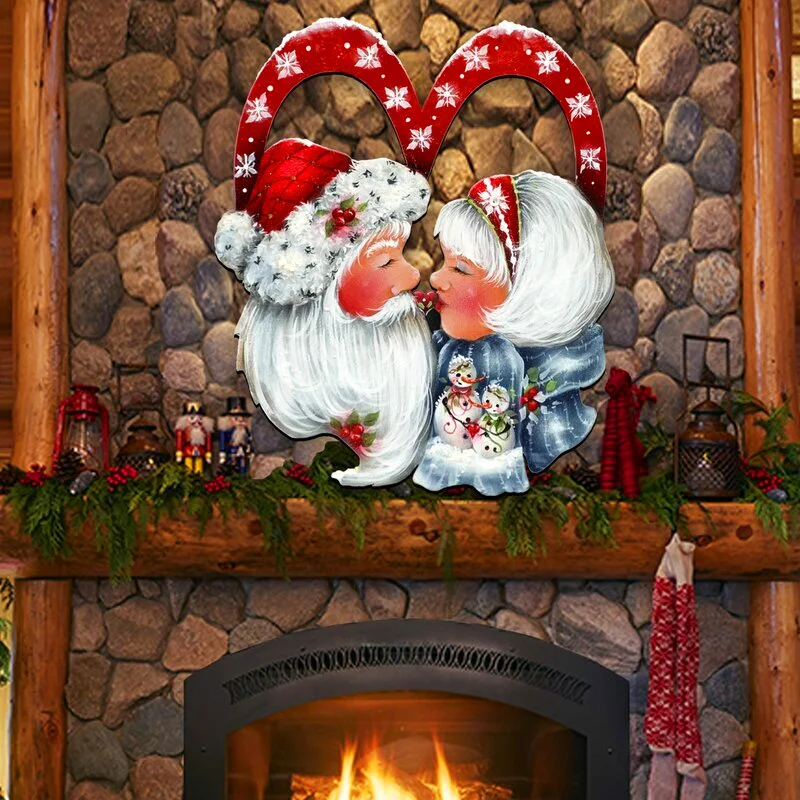 

Рождественский праздничный венок «Любовь Санты», деда мороза, праздничные украшения, рождественские украшения для дома