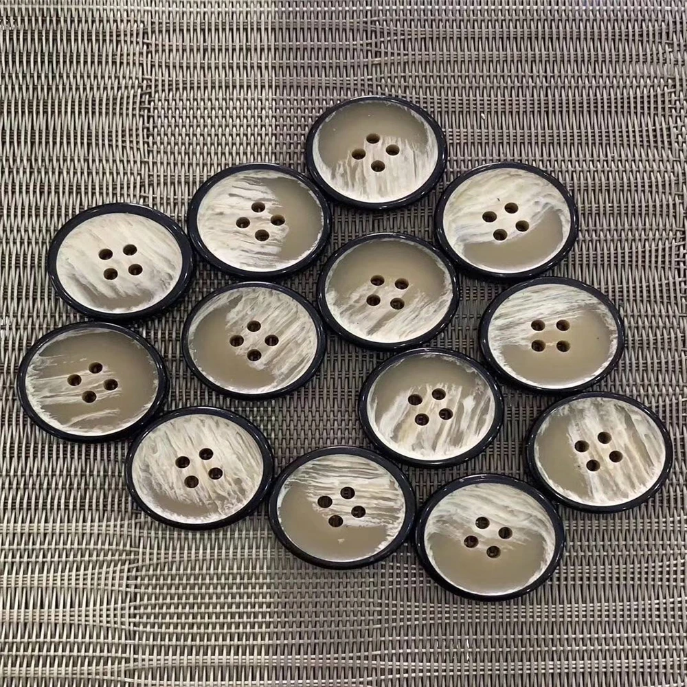 Cusack 10 шт. 25 мм 4 отверстия кнопки с плоской задней поверхностью круглые полимерные