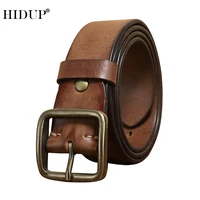 hidup brass stainless steel pin buckle metal unique retro styles cowskin leather belt solid cowhide belts accessories nwj1087