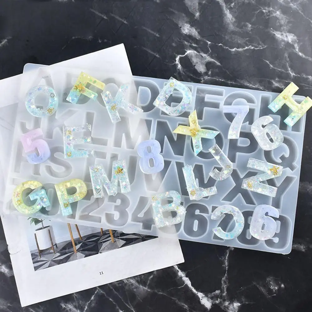 

Creative Letters Alphabet Number DIY Decorative Craft Pendant Jewelry Making Mold Crystal Epoxy Silicone Resin Mould Tool