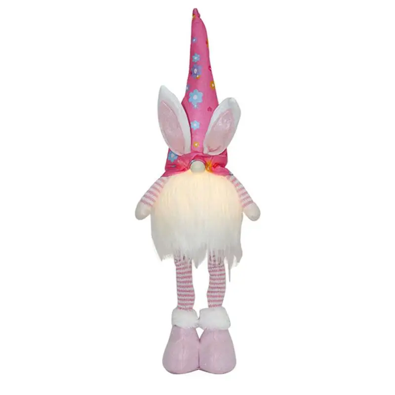 

Easter Rabbit Doll Ornament Luminous Long Leg Doll (Random Color, No Battery)