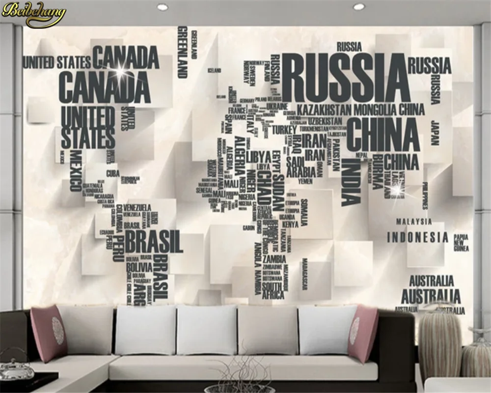 3d обои beibehang на заказ 3D стерео Английский алфавит фон для телевизора настенная