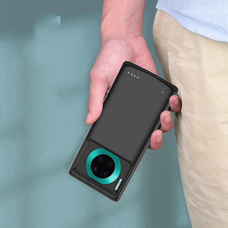 Чехол для Huawei Mate 30 Pro power bank с зажимом на заднюю панель чехол зарядки тонкий