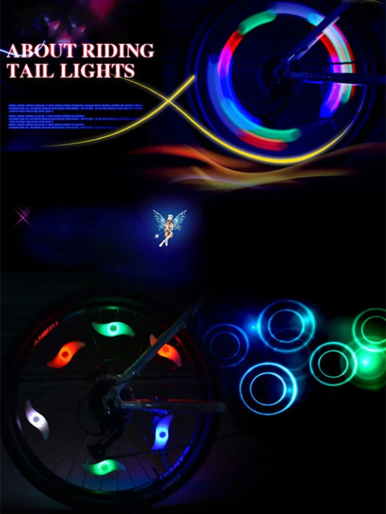 1pc Willow Shape LED Bicycle Wheel Spoke Light Waterproof Bike Cycling Accessories Lamp | Спорт и развлечения