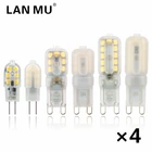 Светодиодная лампа G4 G9, 4 шт., 3 Вт, 5 Вт, 220 В переменного тока, светодиодный В постоянного тока, светодиодная лампа, SMD2835, точечный светильник, люстра, замена галогенных ламп 30 Вт, 50 Вт