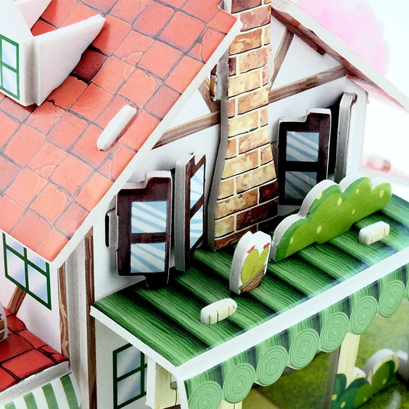 DIY 3D пазлы Обучающие игрушки вручную вставляют строительные блоки серия вилла