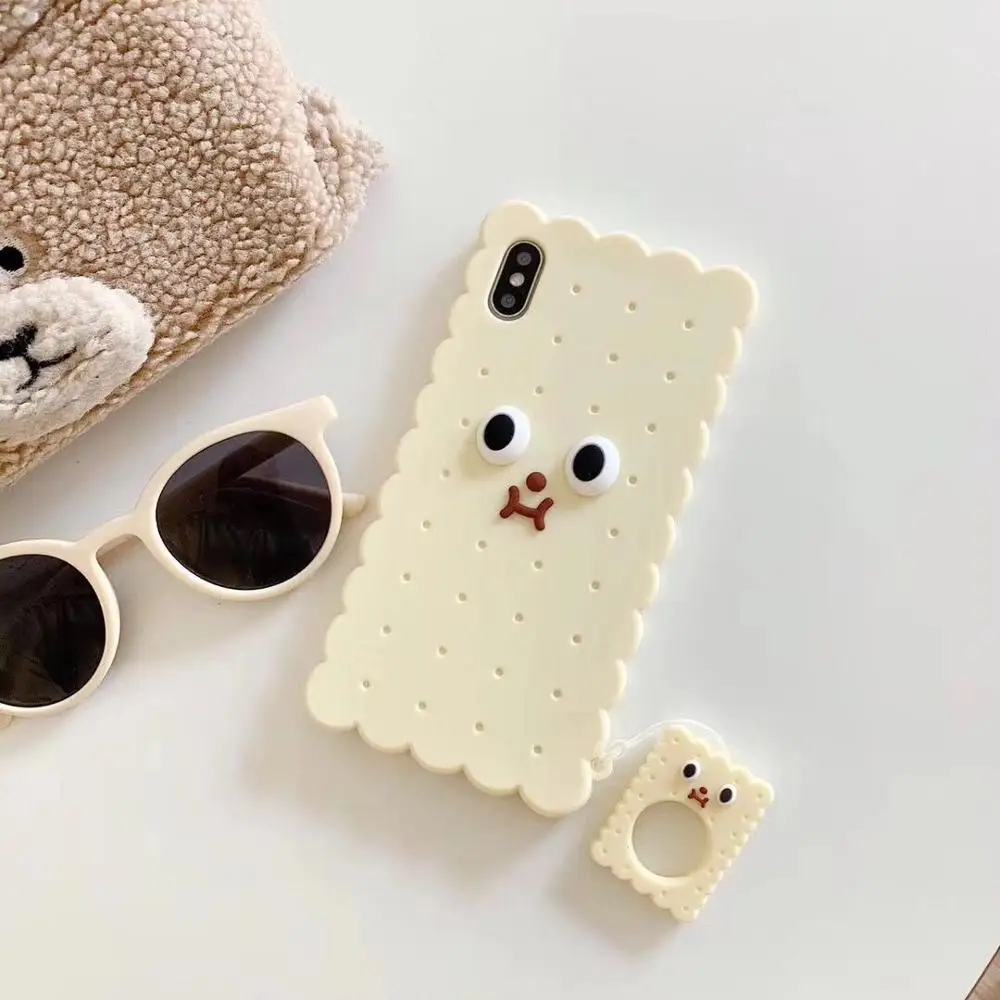ORYKSZ 3D милый мультяшный бисквит силиконовый чехол для телефона iphone 7 XS Max X XR 6 6S 8 Plus