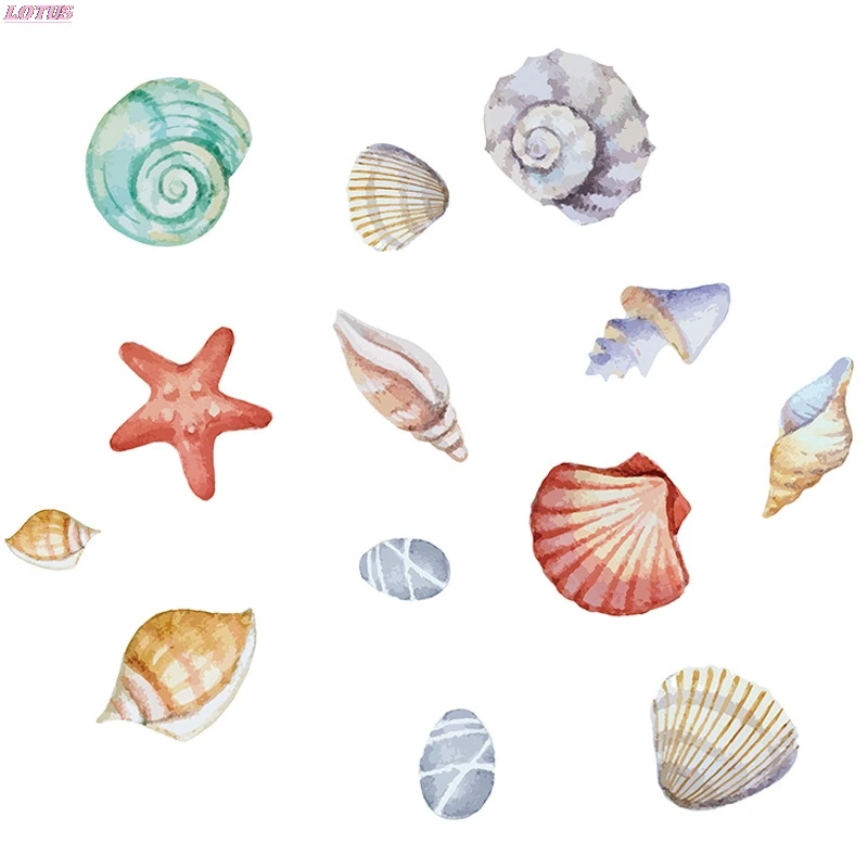 Лидер продаж настенные наклейки в виде ракушек для украшения дома