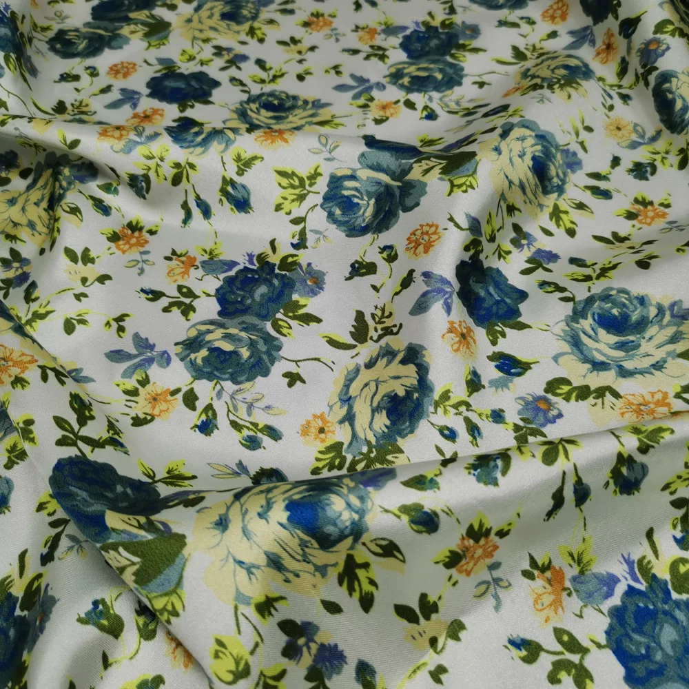 Атласная ткань с принтом розы подкладка для обуви ленточная оберточная