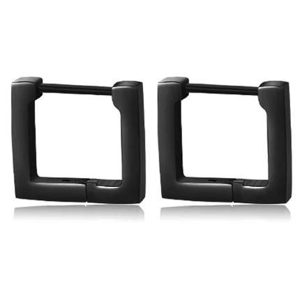 

Semitree 316L Medical Stainless Steel Anti-allergic Creative Hoop Earrings Men Triangular Square Earring Fashion Women Jewelry