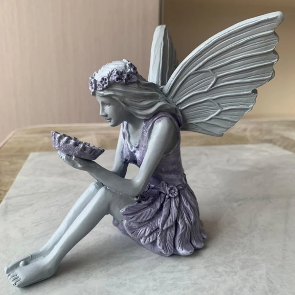 

Resin Flower Fairy Figure Sculpture Figurine Statue Tabletop Decoration