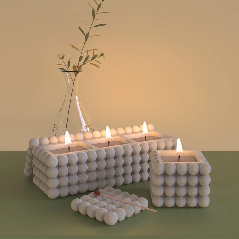 Бетонный подсвечник силиконовая форма для свеч креативная чашка восковые формы