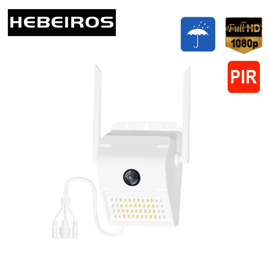 

Hebeiros Wall Lamp Camera IP66 Waterproof HD 1080P P2P Outdoor IP WiFi Camera Auido AP Hotspot Security Smart CCTV Camera