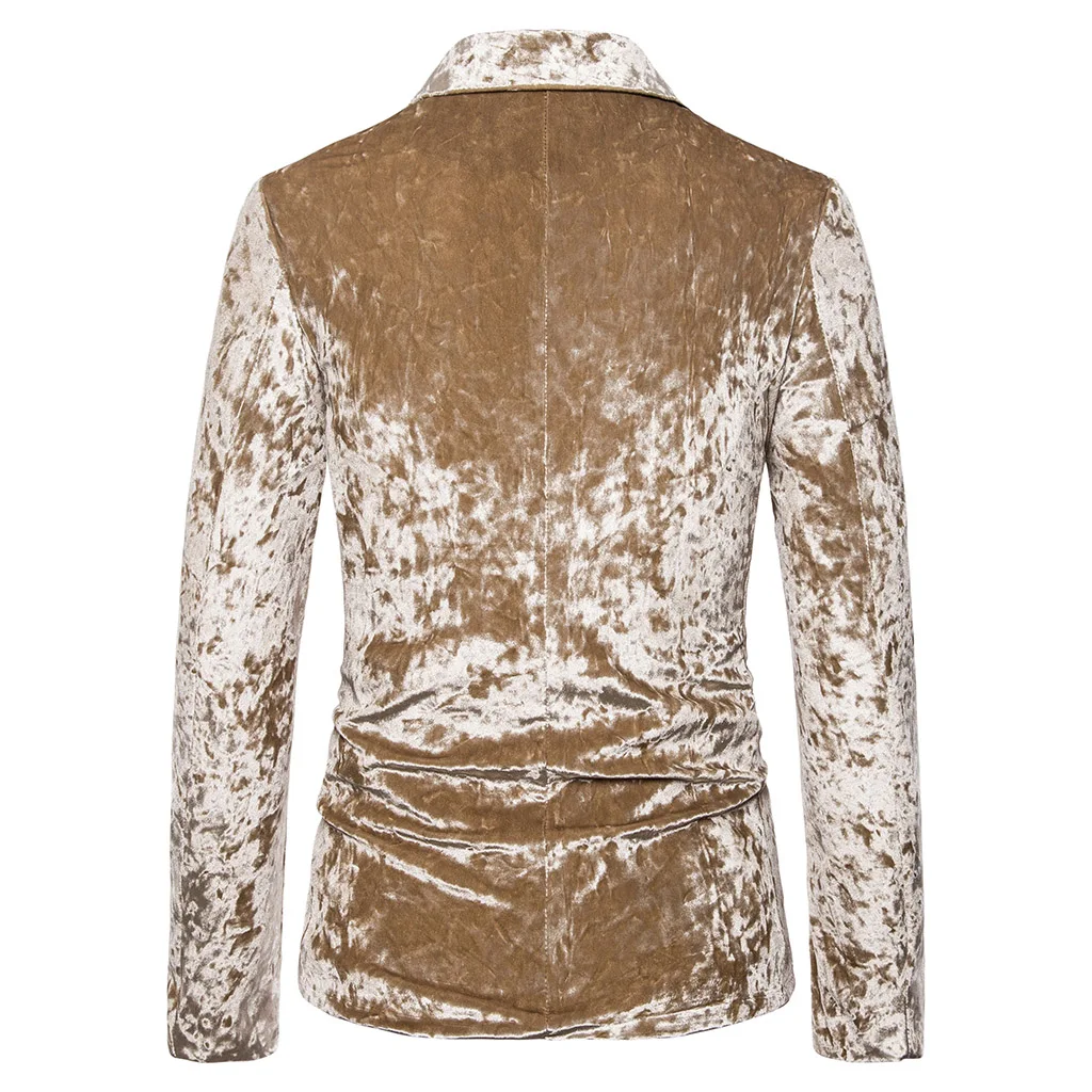 MJARTORIA мужской модный Блейзер Повседневный бархатный пиджак Свадебный Мужской