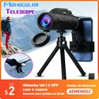 80X100 телескоп с высоким зумом, Монокуляр с четким и слабым ночным видением для охоты, кемпинга, со смартфоном, военный телескоп