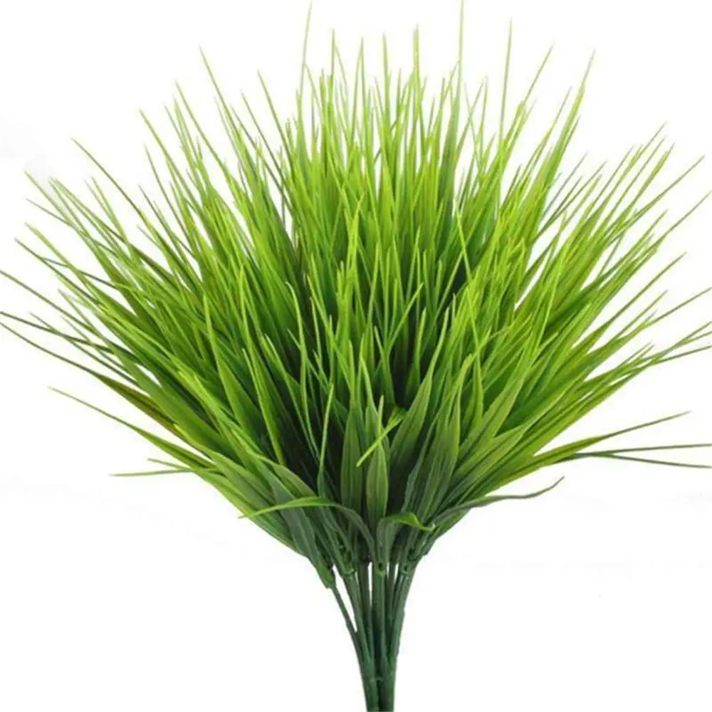 

7 Branches Artificial Plastic Grass Plant Fake Christmas Home Wedding Arrangement Flower Decoration T7k0