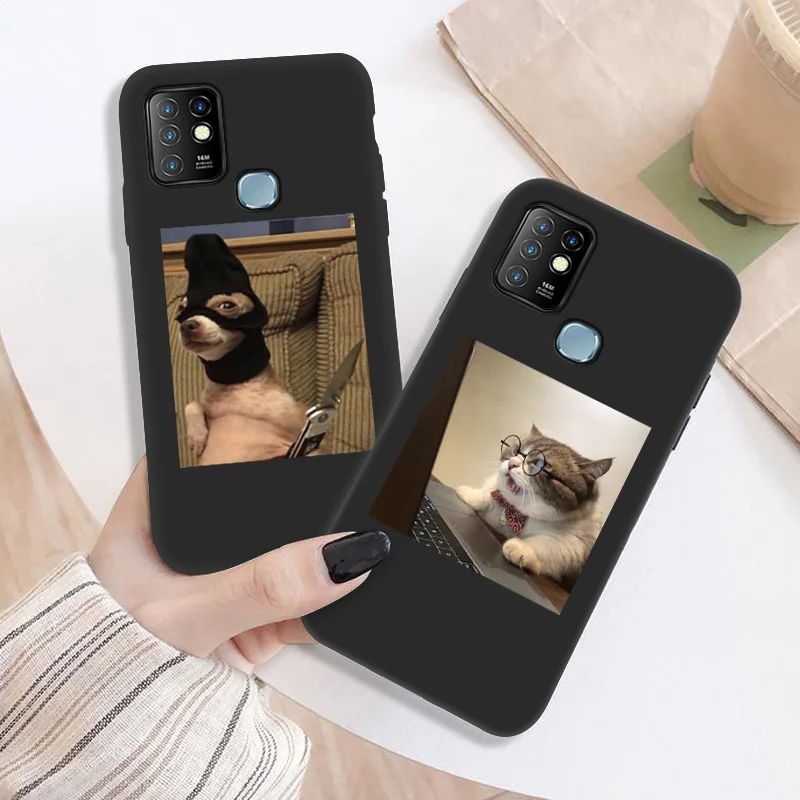 cute animal phone case for infinix hot 10 8 9 play case on infinix hot 10 lite 10t 10s nfc note 10 7 zero 8 smart 5 4 soft cover free global shipping