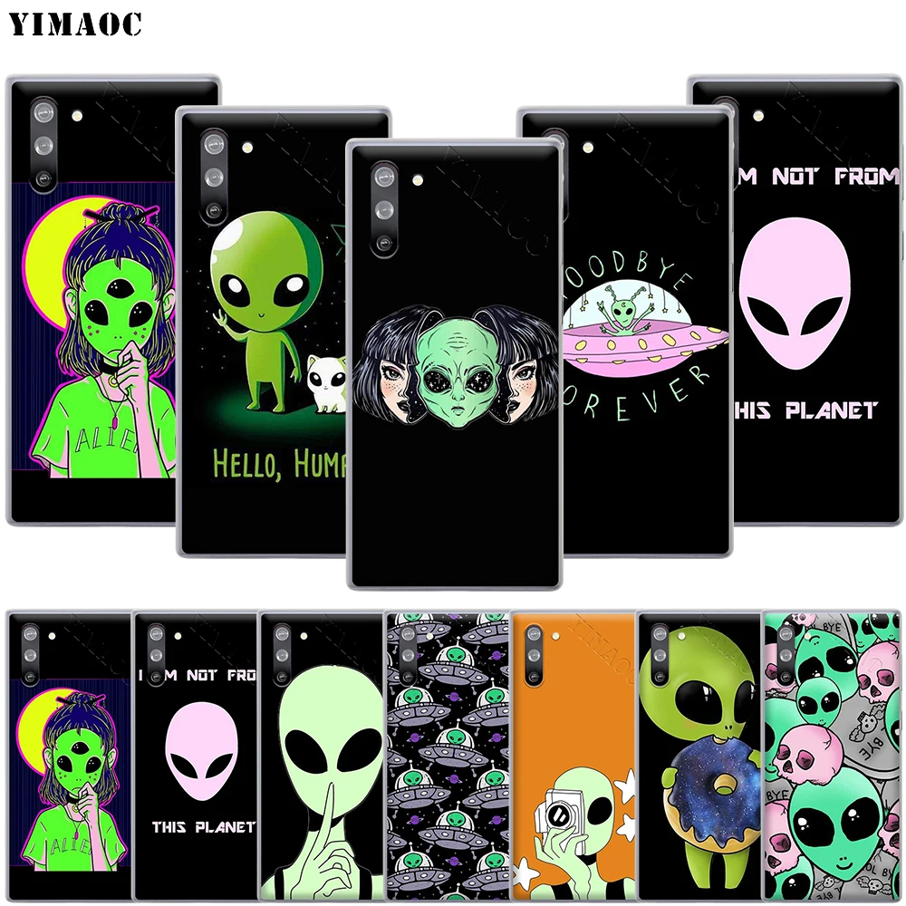 YIMAOC эстетичный милый мультяшный чехол для телефона с инопланетянином космосом