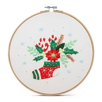 christmas stocking embroidery kit christmas embroidery pattern diy embroidery gift christmas decor home decor english manual